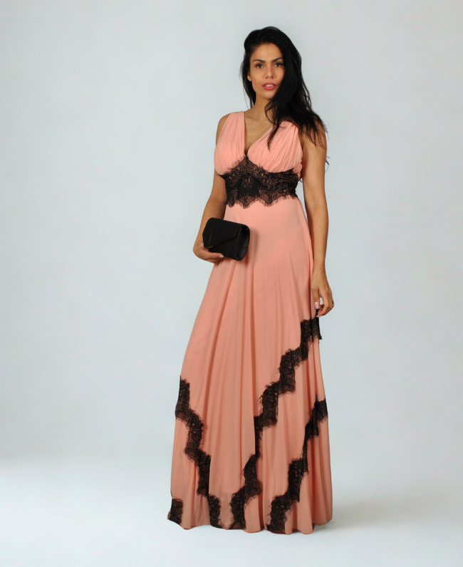 Avondjurk dames met elegante kantdetails – Donna Colori