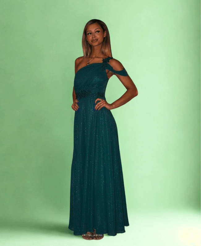 Galajurk smaragdgroen dames – tijdloze avondjurk online kopen bij Donna Colori