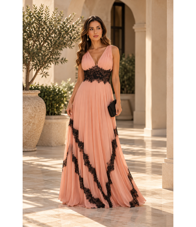 Dress Yara elegante galajurk voor dames met kantdetails
