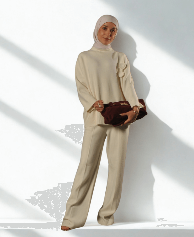 Set Flower comfy loungewear set met bloemenprint - Moda Italia Donna Colori