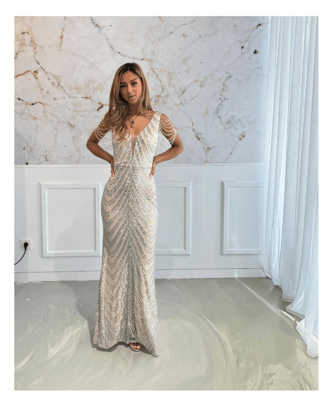 Galajurk parels elegant bruiloft feestelijk dames Rotterdam