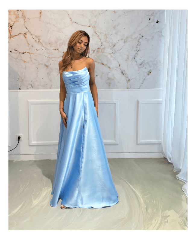 Dress Bleu elegante blauwe avondjurk feest