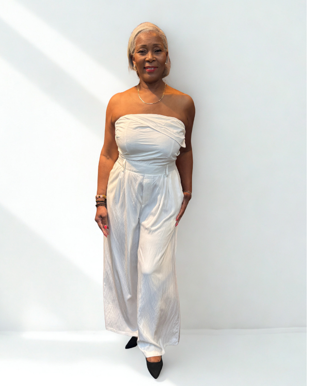 Jumpsuit Valenzia dames strapless met zakken