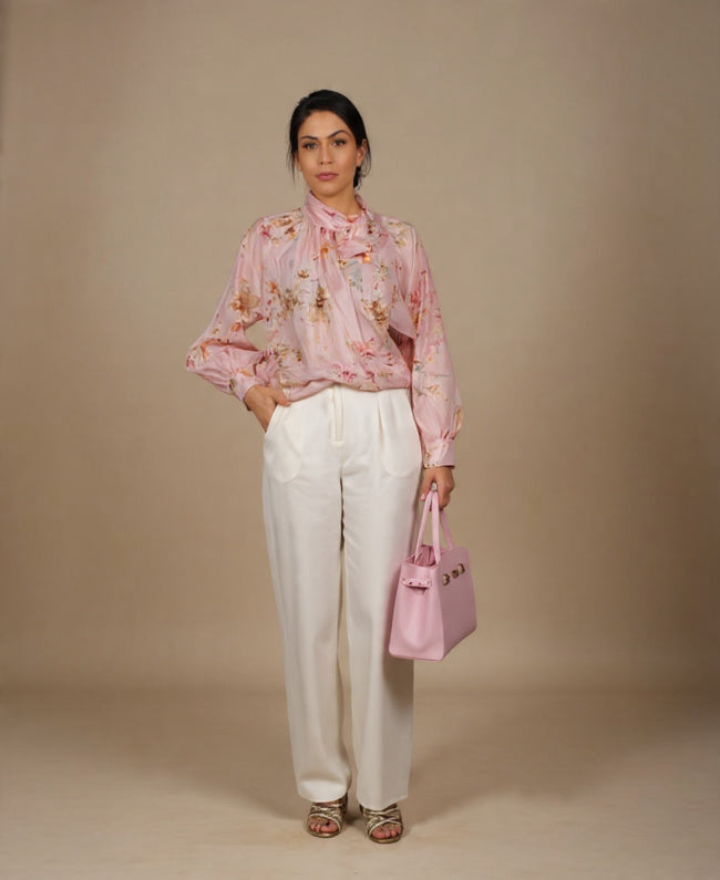 Blouse Toscane strikdetail elegant - Donna Colori Rotterdam